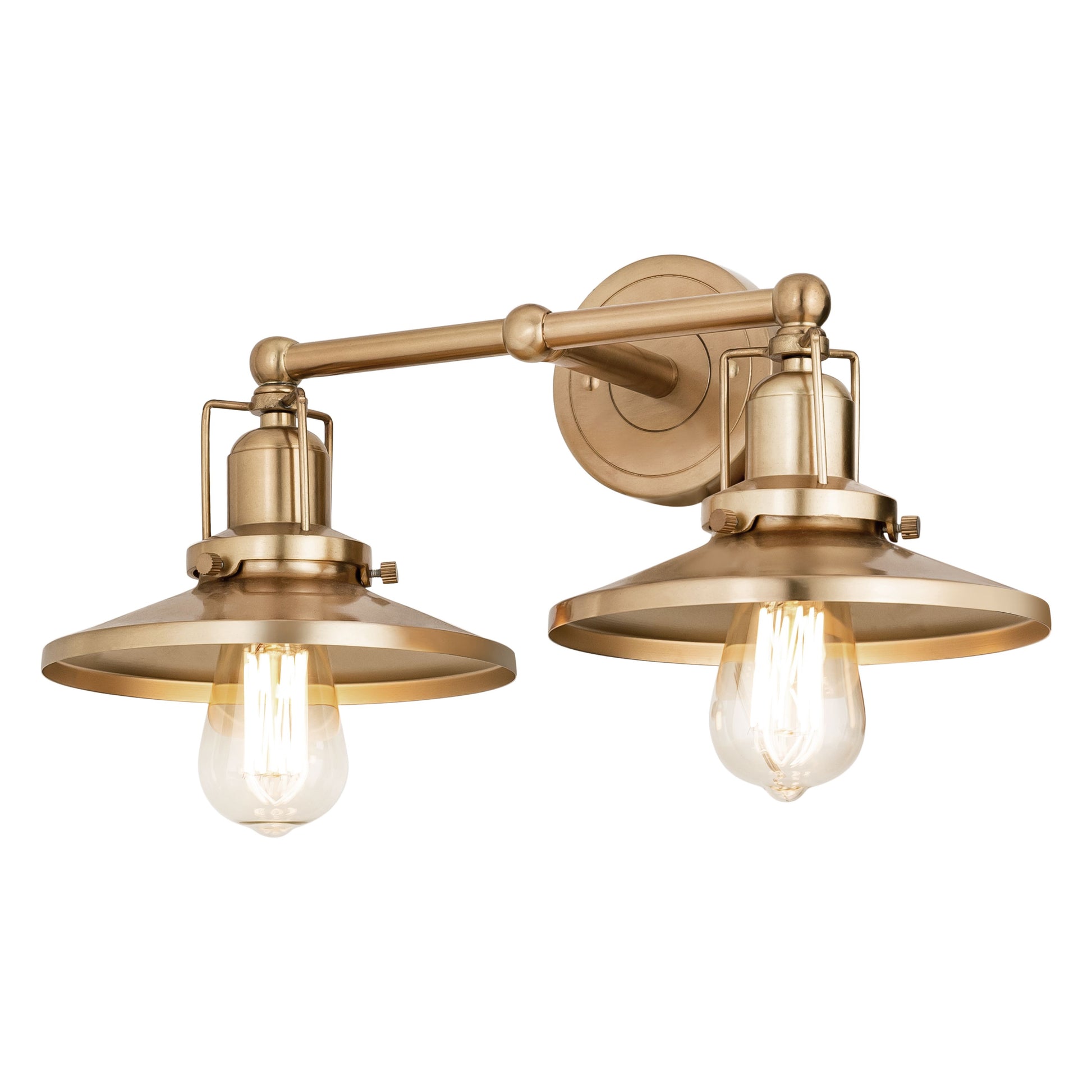 ELK SHOWROOM 96121/2 English Pub 18'' Wide 2-Light Vanity Light - Satin Brass