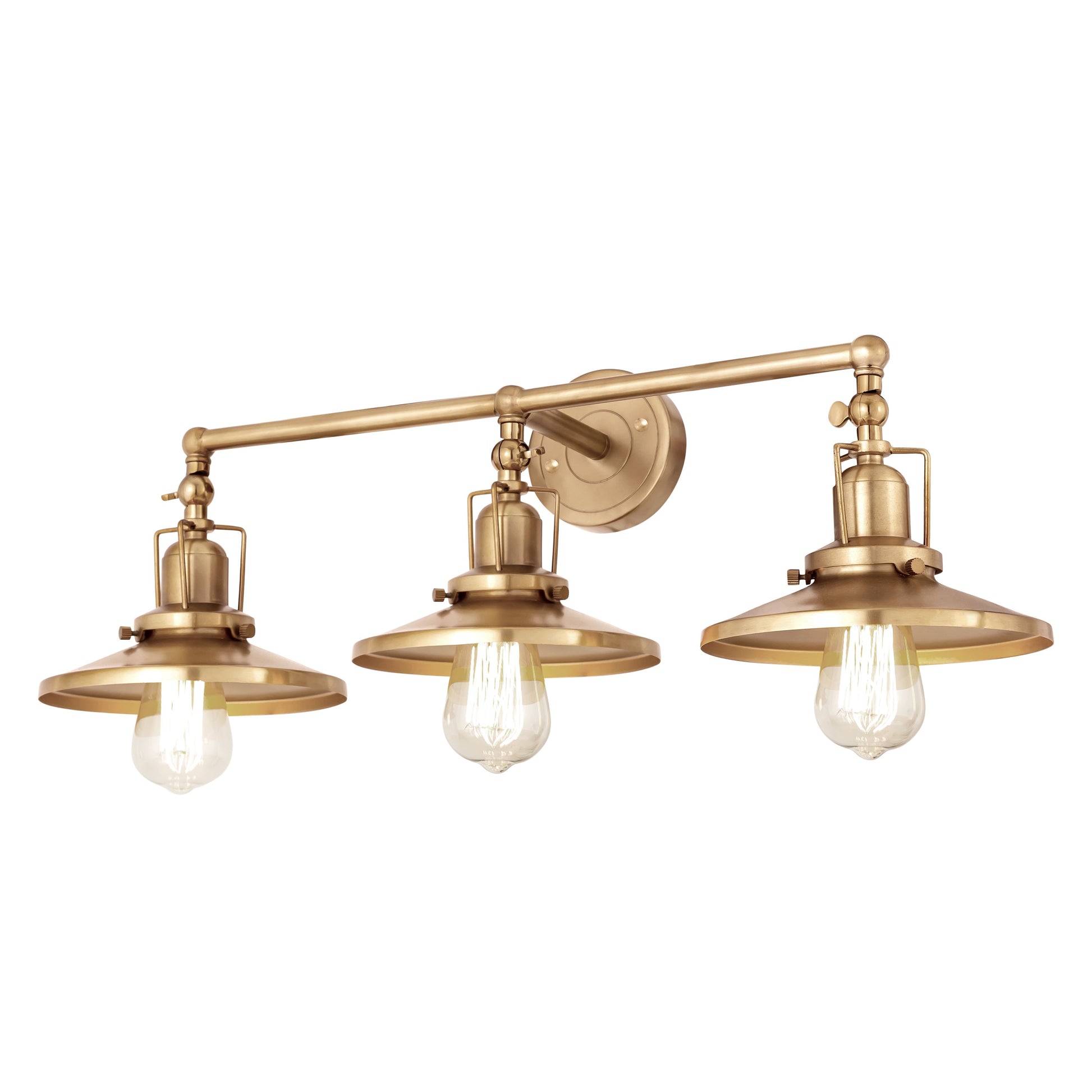 ELK SHOWROOM 96122/3 English Pub 28'' Wide 3-Light Vanity Light - Satin Brass