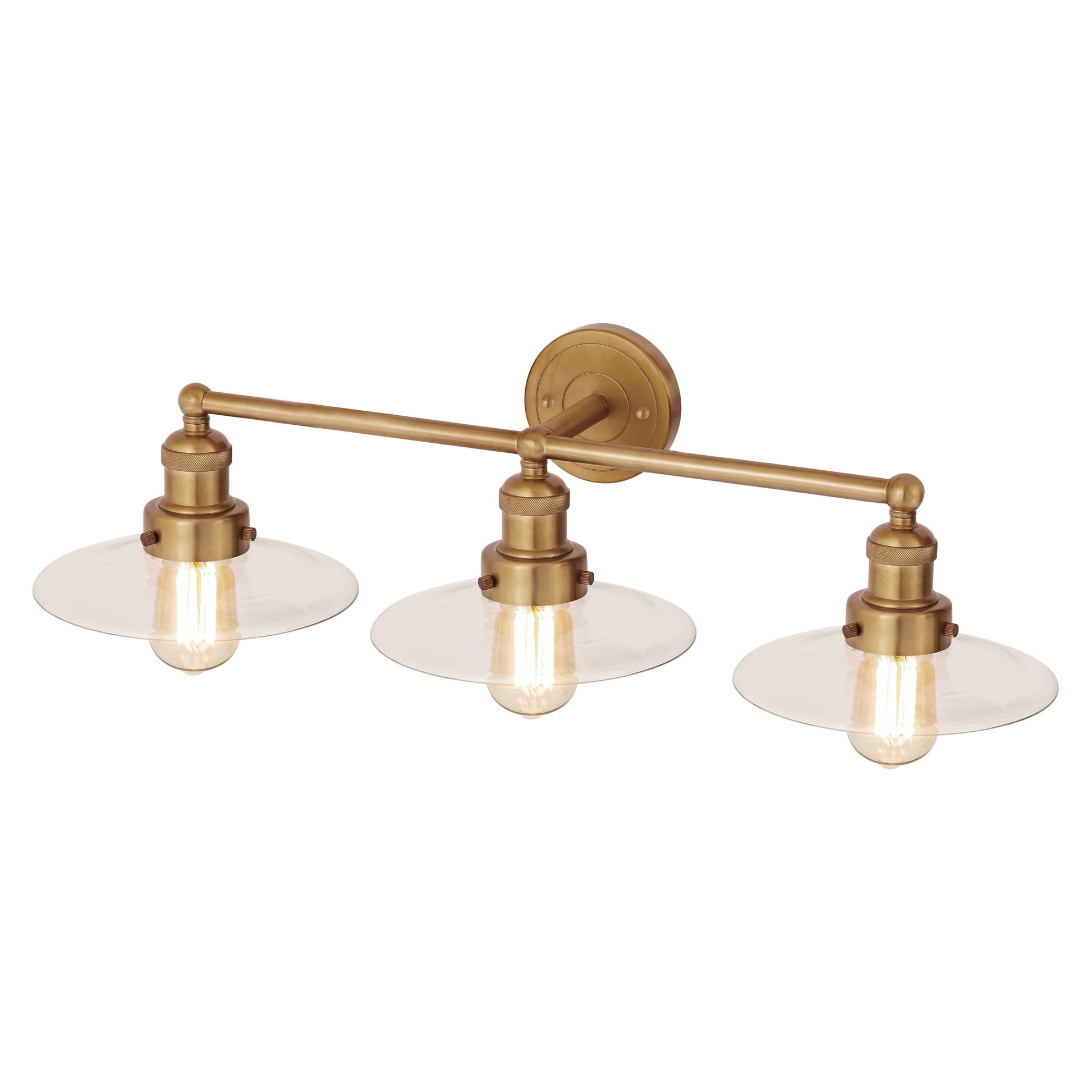 ELK SHOWROOM 96132/3 English Pub 28'' Wide 3-Light Vanity Light - Satin Brass