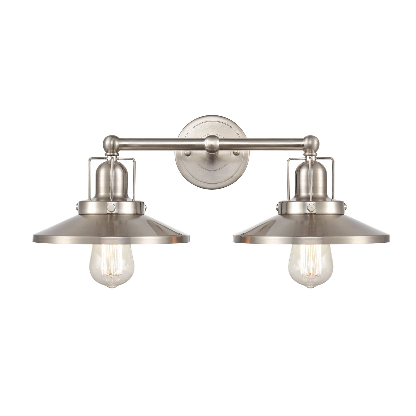 ELK SHOWROOM 96141/2 English Pub 18'' Wide 2-Light Vanity Light - Satin Nickel