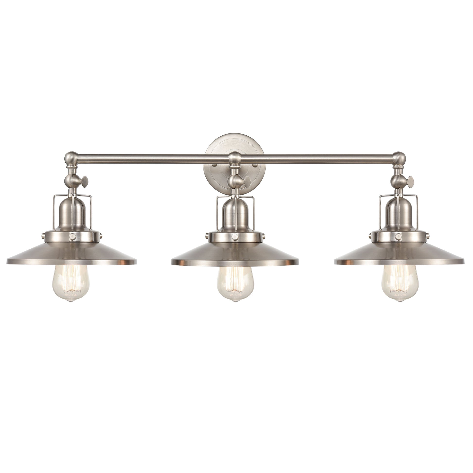 ELK SHOWROOM 96142/3 English Pub 28'' Wide 3-Light Vanity Light - Satin Nickel