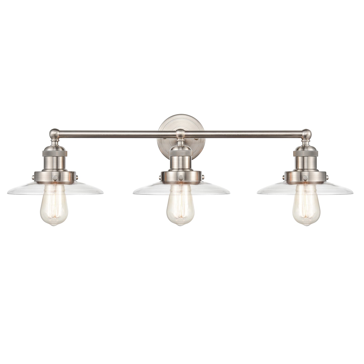 ELK SHOWROOM 96152/3 English Pub 28'' Wide 3-Light Vanity Light - Satin Nickel