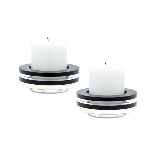 ELK SIGNATURE 980025/S2 Tuxedo Crystal Candleholder (Set of 2)