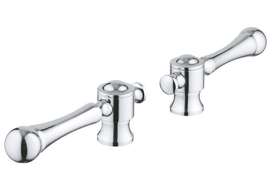 GROHE 18173000 Bridgeford Chrome Cross Handles (Pair)