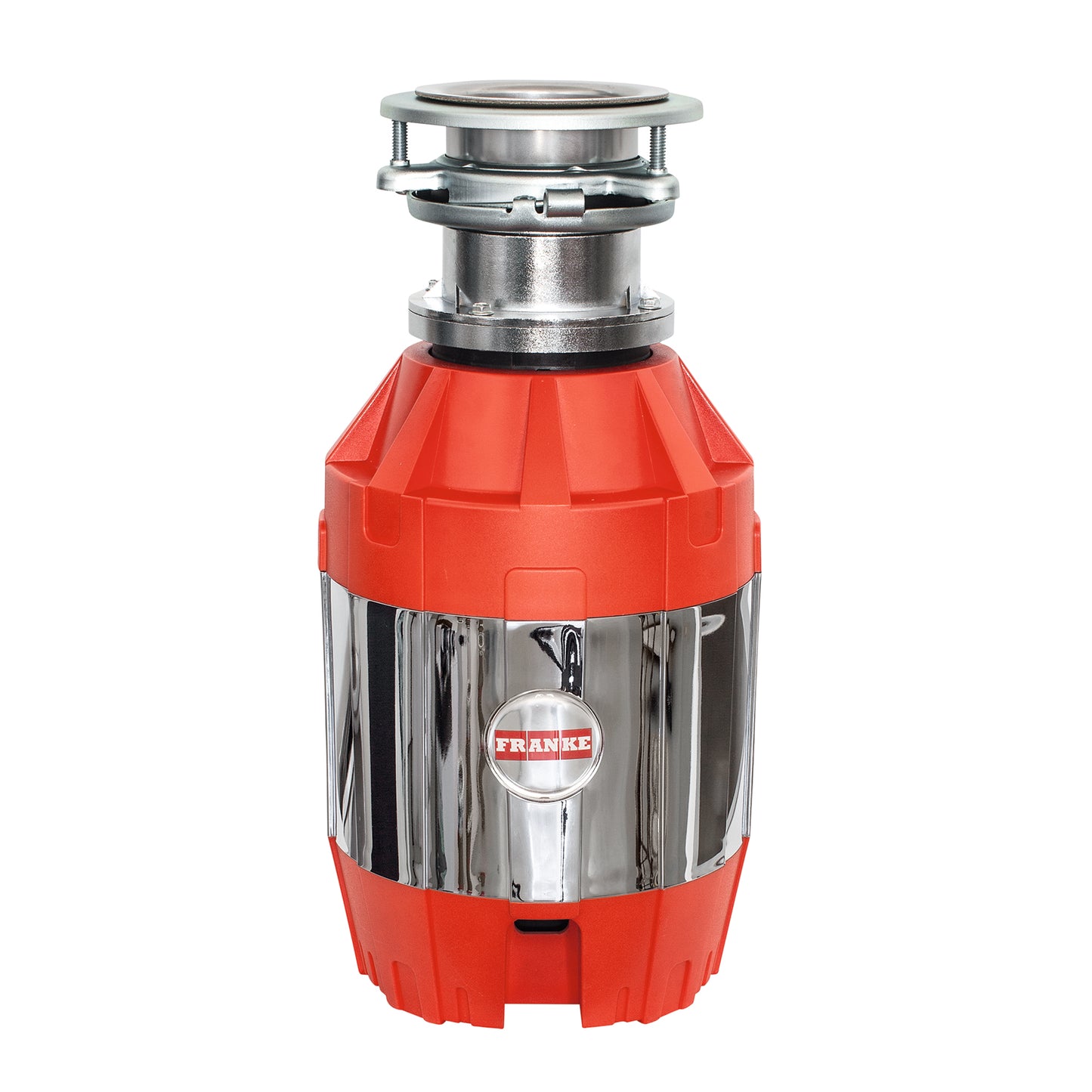 FRANKE FWDJ75B 3/4 Horse Power Quiet Batch Feed Waste Disposer Torque Master 2700 RPM Jam-Resistant DC Motor in Red/Chrome