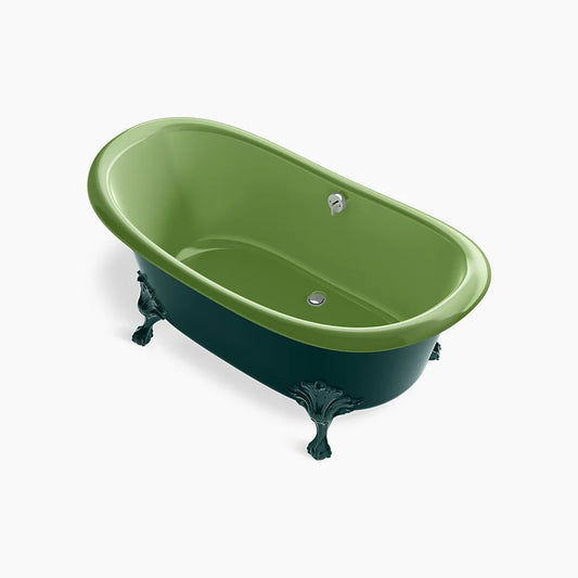 Kohler K-21000-PAT-34 Artifacts 66-1/8 In. X 32-1/2 In. Freestanding Bath In Teal Fresh Green