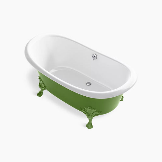 Kohler K-21000-PFG-0 Artifacts 66-1/8 In. X 32-1/2 In. Freestanding Bath In Fresh Green White
