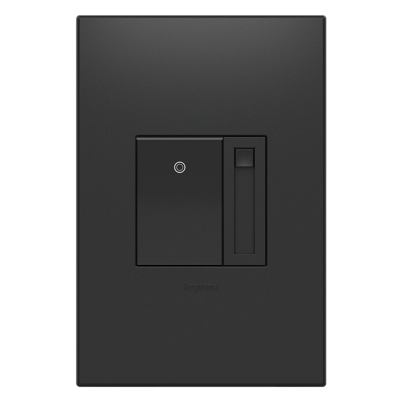LEGRAND ADPD4FBL3P2G4 ADORNE  0-10V Paddle Dimmer, Graphite, with Microban