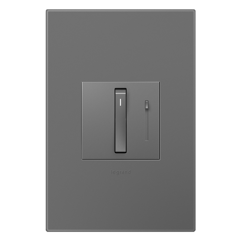 LEGRAND ADWR703TUM4 ADORNE  Whisper Tru-Universal Dimmer, Magnesium, with Microban