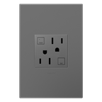 LEGRAND AGFTR2152M4 ADORNE  Tamper-Resistant 15A Duplex Self-Test GFCI Receptacles, Magnesium