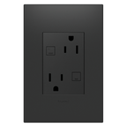 LEGRAND AGFTR2153G4 ADORNE  Plus Size Tamper-Resistant 15A Duplex Self-Test GFCI Receptacles, Graphite