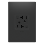 LEGRAND AGFTR2202G4 ADORNE  Tamper-Resistant 20A Duplex Self-Test GFCI Receptacles, Graphite