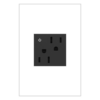 LEGRAND ARCD152G10 ADORNE  15A Tamper-Resistant Dual-Controlled Outlet, Graphite