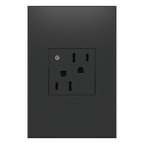 LEGRAND ARCD152G10 ADORNE  15A Tamper-Resistant Dual-Controlled Outlet, Graphite