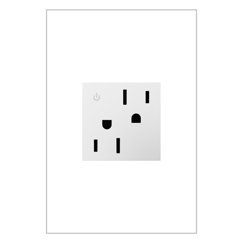 LEGRAND ARCD152W10 ADORNE  15A Tamper-Resistant Dual-Controlled Outlet, White