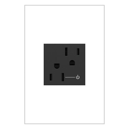 LEGRAND ARCH152G10 ADORNE  15A Tamper-Resistant Half-Controlled Outlet, Graphite