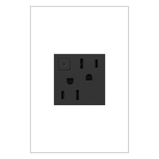 LEGRAND ARPS152G4 ADORNE  15A Energy-Saving On/Off Outlet, Graphite