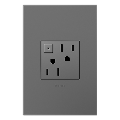 LEGRAND ARPS152M4 ADORNE  15A Energy-Saving On/Off Outlet, Magnesium