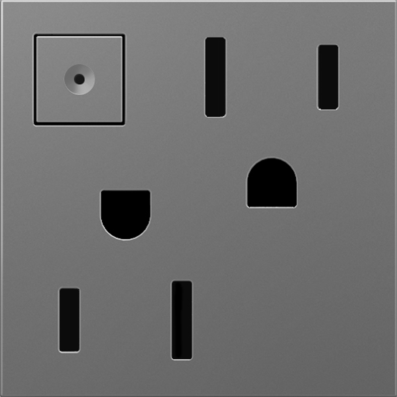 LEGRAND ARPS152M4 ADORNE  15A Energy-Saving On/Off Outlet, Magnesium