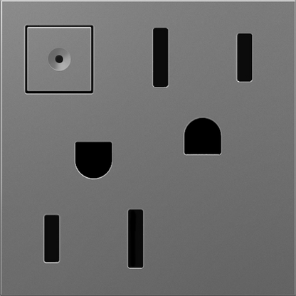 LEGRAND ARPS152M4 ADORNE  15A Energy-Saving On/Off Outlet, Magnesium