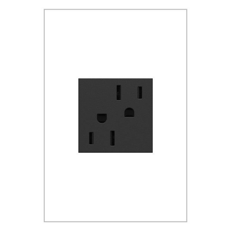 LEGRAND ARTR152G4 ADORNE  15A Dual Tamper-Resistant Outlet, Graphite