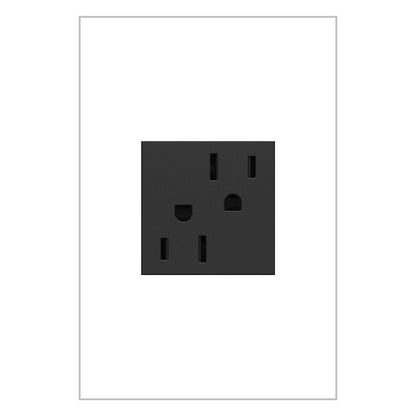 LEGRAND ARTR152G4 ADORNE  15A Dual Tamper-Resistant Outlet, Graphite