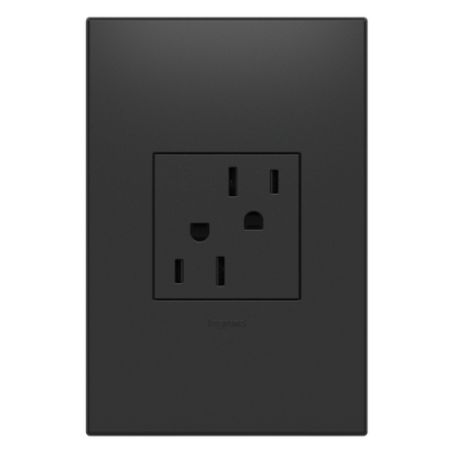 LEGRAND ARTR152G4 ADORNE  15A Dual Tamper-Resistant Outlet, Graphite