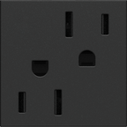 LEGRAND ARTR152G4 ADORNE  15A Dual Tamper-Resistant Outlet, Graphite