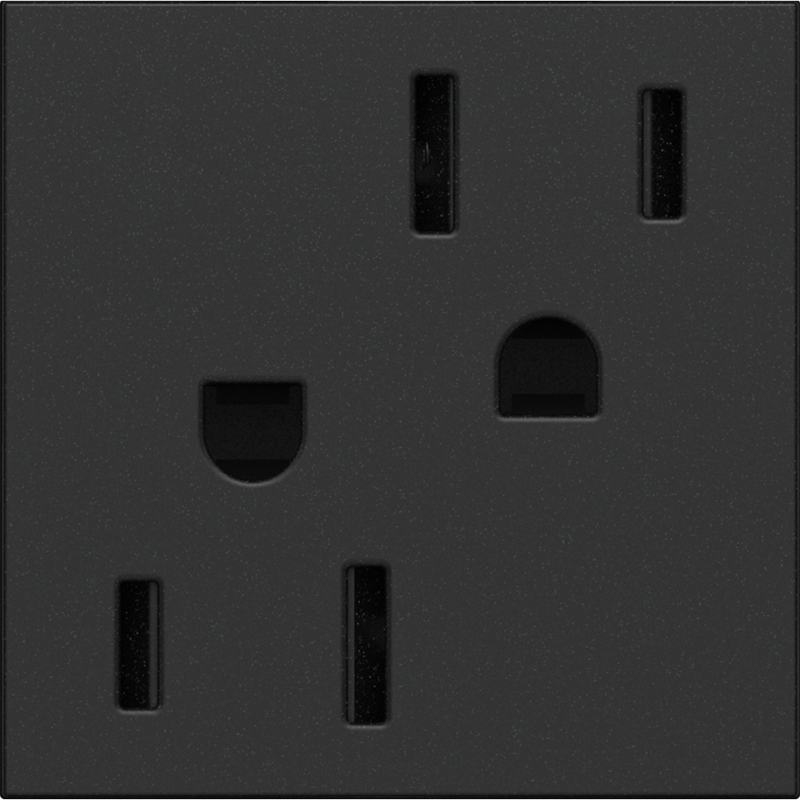LEGRAND ARTR152G4 ADORNE  15A Dual Tamper-Resistant Outlet, Graphite