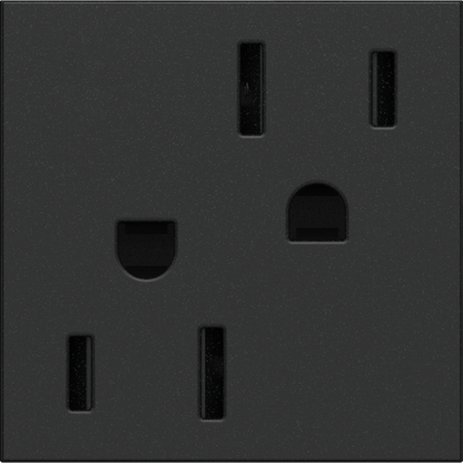 LEGRAND ARTR152G4 ADORNE  15A Dual Tamper-Resistant Outlet, Graphite