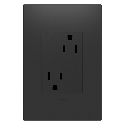 LEGRAND ARTR153G4 ADORNE  15A Dual Tamper-Resistant Plus-Size Outlet, Graphite