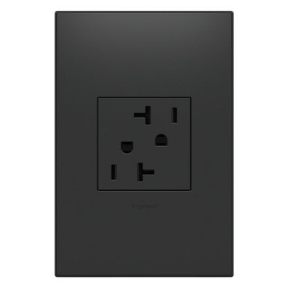 LEGRAND ARTR202G4 ADORNE  20A Dual Tamper-Resistant Outlet, Graphite