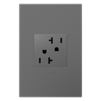 LEGRAND ARTR202M4 ADORNE  20A Dual Tamper-Resistant Outlet, Magnesium