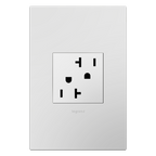 LEGRAND ARTR202W4 ADORNE  20A Dual Tamper-Resistant Outlet, White