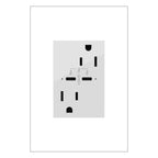 LEGRAND ARTRUSB15PD30W4 ADORNE  15A Tamper-Resistant Ultra-Fast Plus Power Delivery USB Type-C/C Outlet, Plus-Size, White