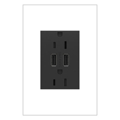 LEGRAND ARTRUSB153G4 ADORNE  Dual-USB Outlet , Graphite