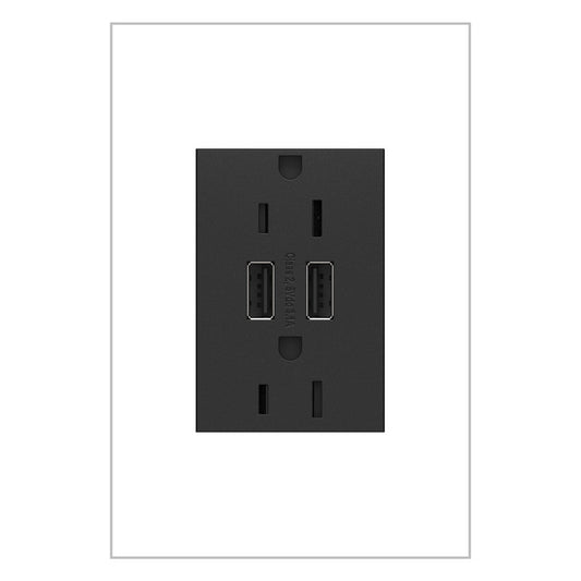 LEGRAND ARTRUSB153G4 ADORNE  Dual-USB Outlet , Graphite