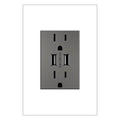 LEGRAND ARTRUSB153M4 ADORNE  Dual-USB Outlet , Magnesium