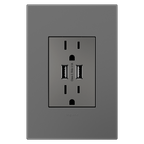 LEGRAND ARTRUSB153M4 ADORNE  Dual-USB Outlet , Magnesium