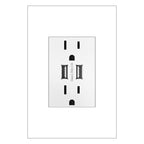 LEGRAND ARTRUSB153W4 ADORNE  Dual-USB Outlet , White