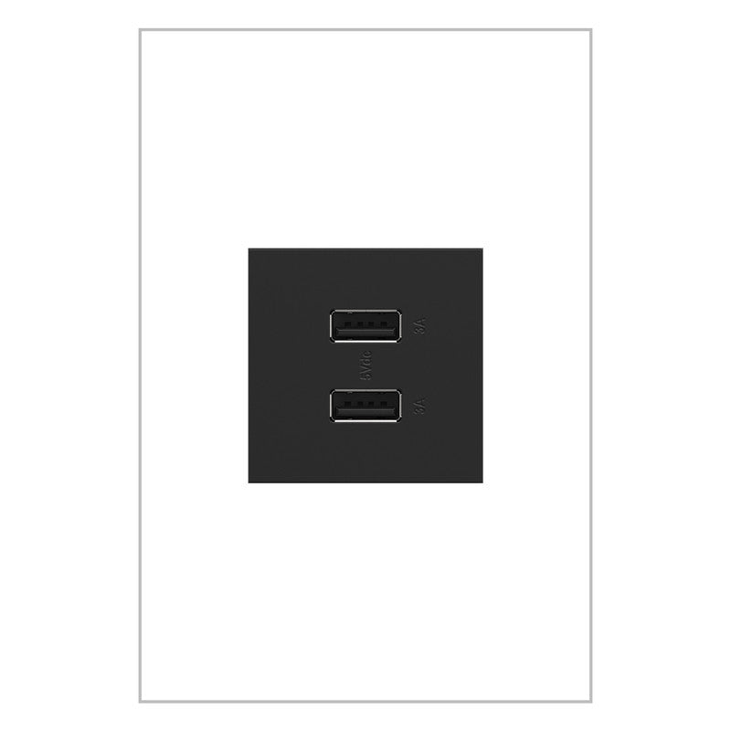 LEGRAND ARUSB2AA6G4 ADORNE  Ultra-Fast USB Type-A/A Outlet Module, Graphite