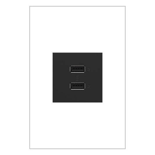 LEGRAND ARUSB2AA6G4 ADORNE  Ultra-Fast USB Type-A/A Outlet Module, Graphite