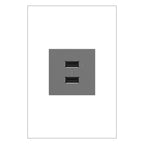 LEGRAND ARUSB2AA6M4 ADORNE  Ultra-Fast USB Type-A/A Outlet Module, Magnesium
