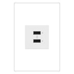 LEGRAND ARUSB2AA6W4 ADORNE  Ultra-Fast USB Type-A/A Outlet Module, White