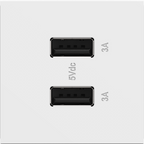 LEGRAND ARUSB2AA6W4 ADORNE  Ultra-Fast USB Type-A/A Outlet Module, White