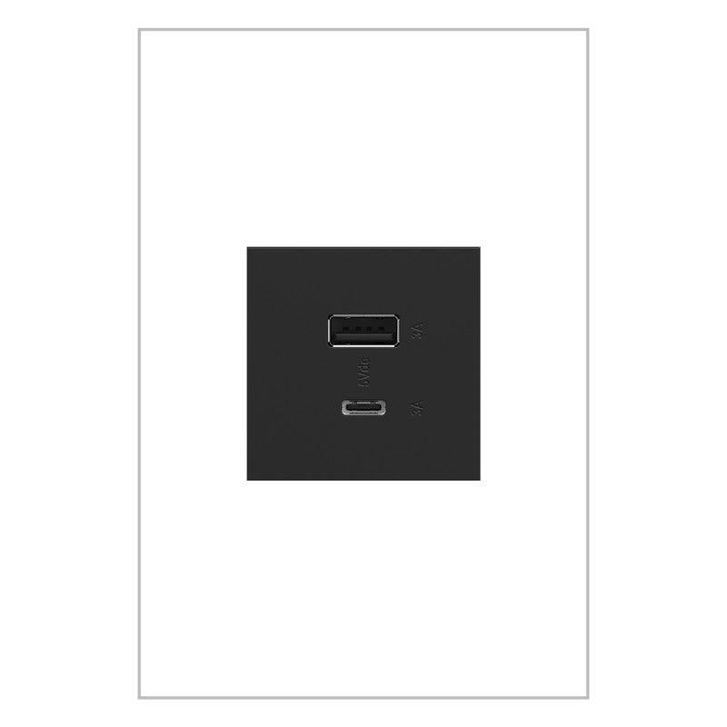 LEGRAND ARUSB2AC6G4 ADORNE  Ultra-Fast USB Type-A/C Outlet Module, Graphite