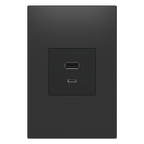 LEGRAND ARUSB2AC6G4 ADORNE  Ultra-Fast USB Type-A/C Outlet Module, Graphite