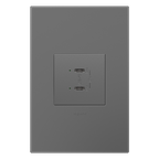 LEGRAND ARUSB30PDM4 ADORNE  Ultra-Fast Plus Power Delivery USB Type-C/C Outlet Module, Magnesium