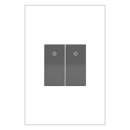 LEGRAND ASPD1531M277 ADORNE  277V Paddle Switch, Half-Size, Magnesium, with Microban