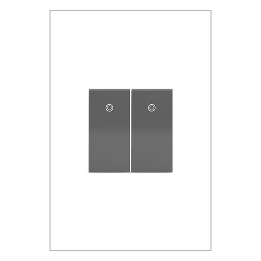 LEGRAND ASPD1531M277 ADORNE  277V Paddle Switch, Half-Size, Magnesium, with Microban